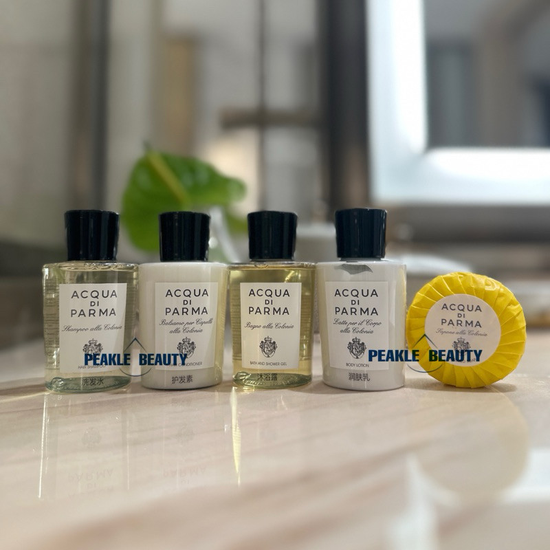 PEAKLE - ACQUA DIPARMA 75ml Travel Size | Mini Size | Amenities by MBS [ Shampoo / Shampo, Condition