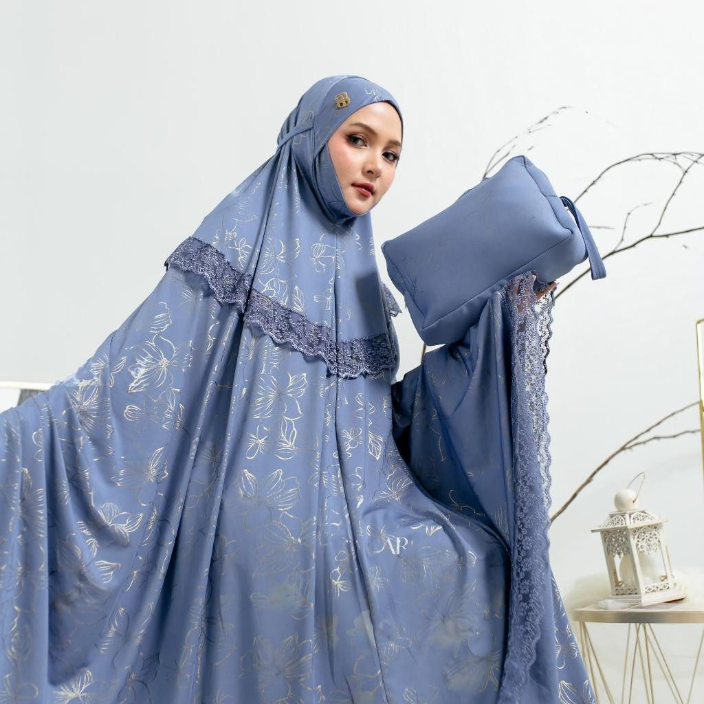 BAHAN PREMIUM / [Beli 2 Free Pouch] As Sajdah - Mukena Sahila New Motif Magnolia Reborn Mewah Lembut