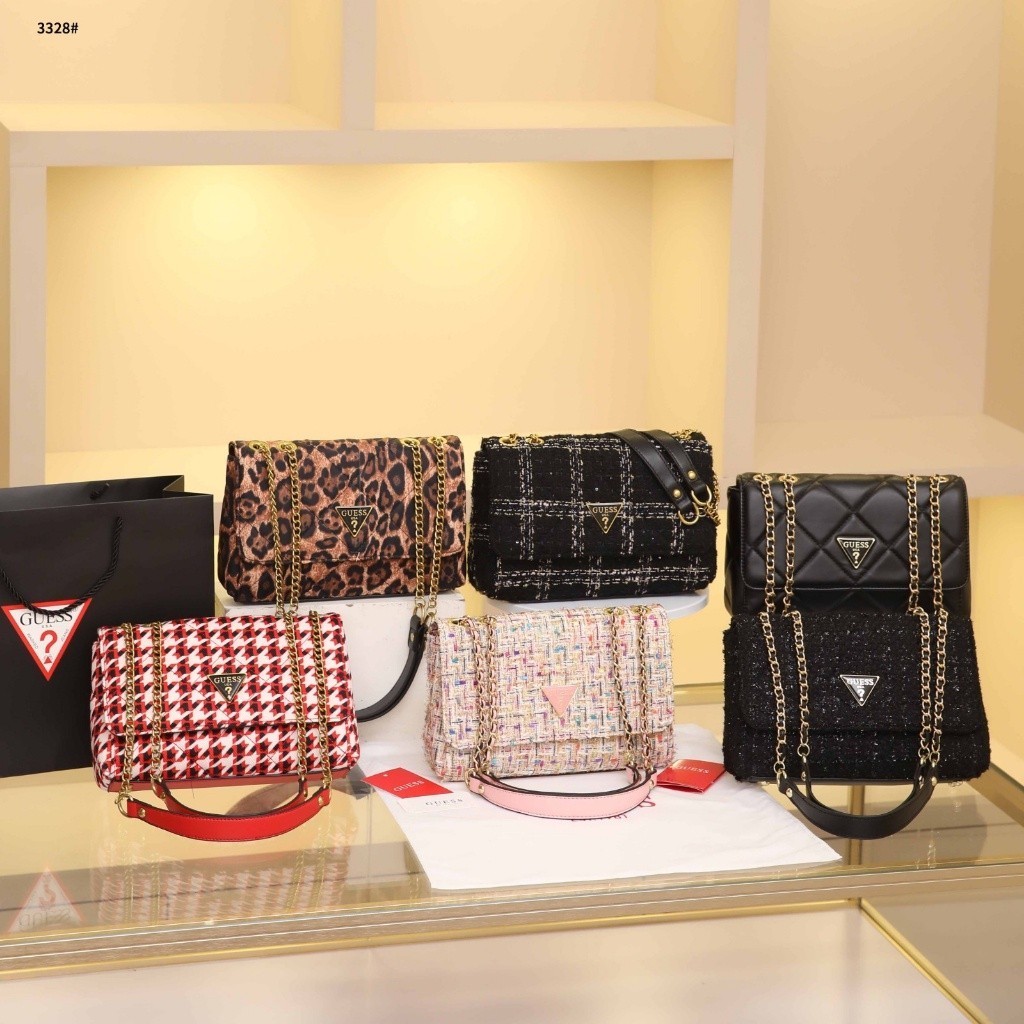 [ELITE] SB TAS SELEMPANG 3328 WANITA BAHAN TWEED LAMBSKIN SEMI PREMIUM SHOULDER BAG BAHU SLING BAG C