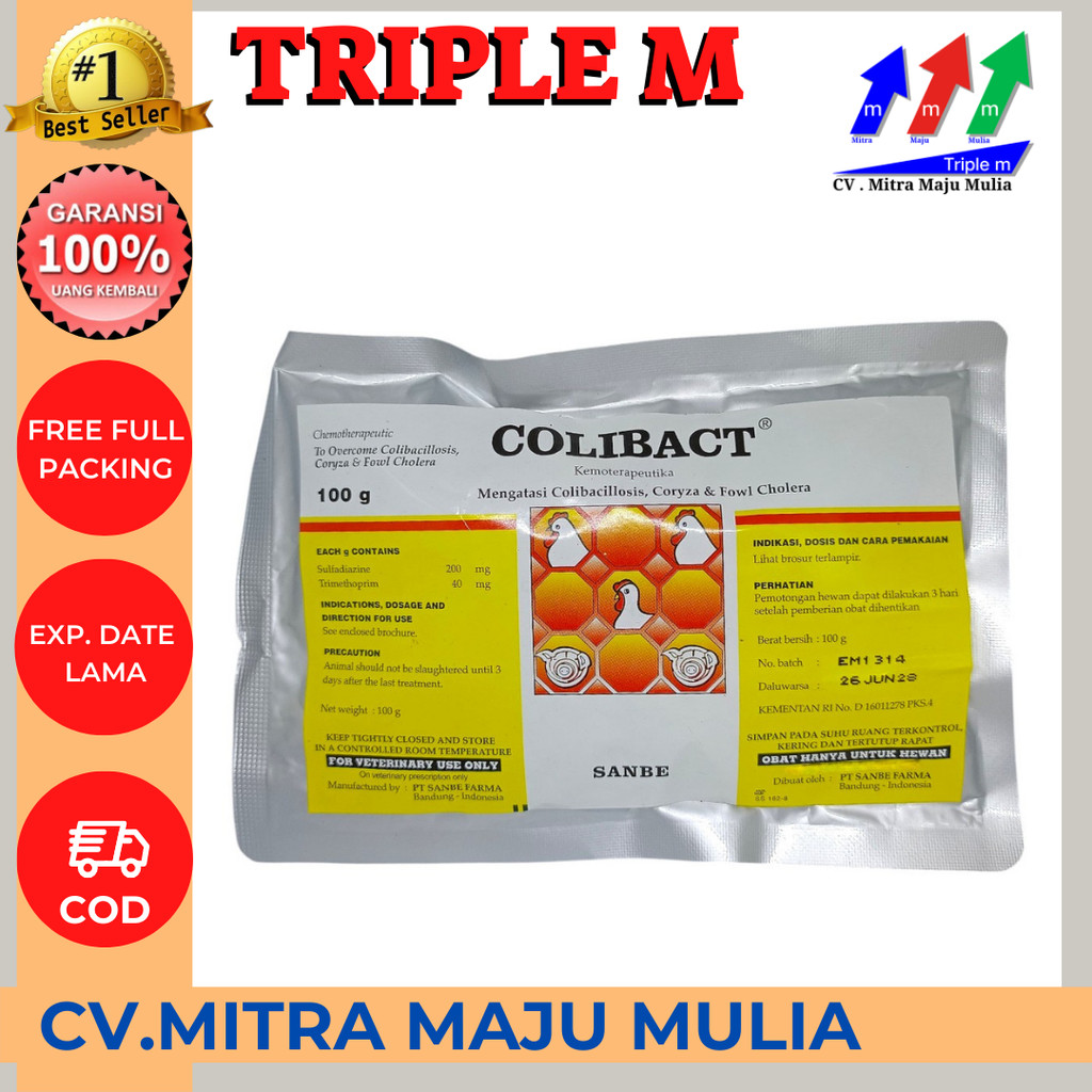 Colibact serbuk 100gr obat untuk unggas ayam dan babi