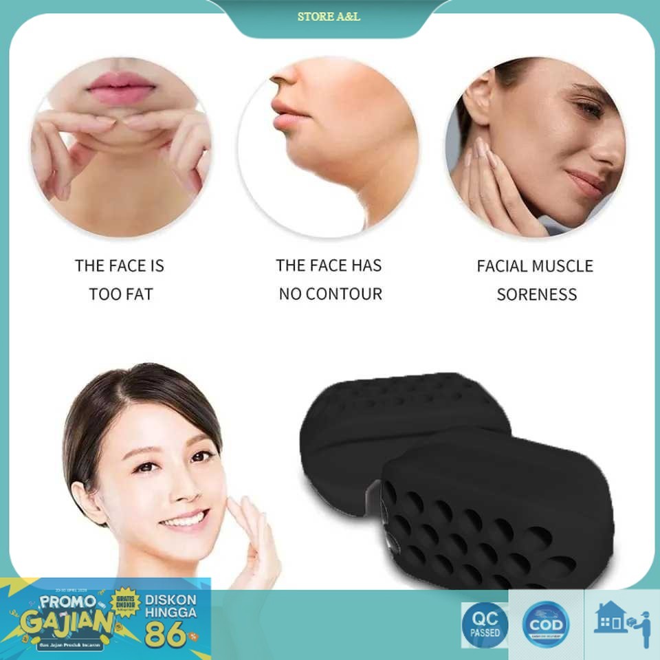 [A&L] TIMOTRAS Alat Latihan Rahang Silicone Mewing Jaw Trainer Ball 2 PCS - TM734