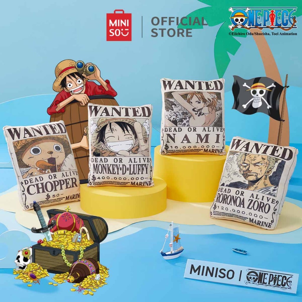 SIRAMPING   Bantal MINISO X One Piece Classic Series berukuran 16 inci