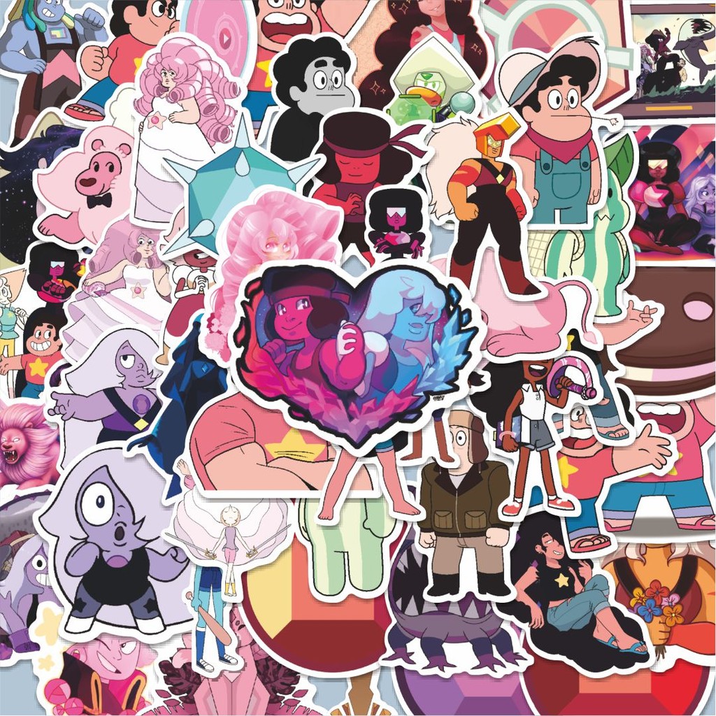 

100PCS Lucu Stiker Kartun Steven Universe Char Mix 2 Stiker Aesthetic Stiker Anti Air Stikers Berperekat Waterproof sticker decal buat Motor Helm Buku Journal Koper Casing HP Laptop Botol Minum Hadiah anak