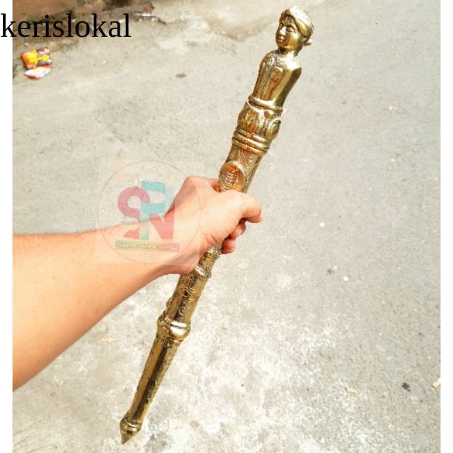 Tongkat keris  komando sudirman bahan kuningan KL3