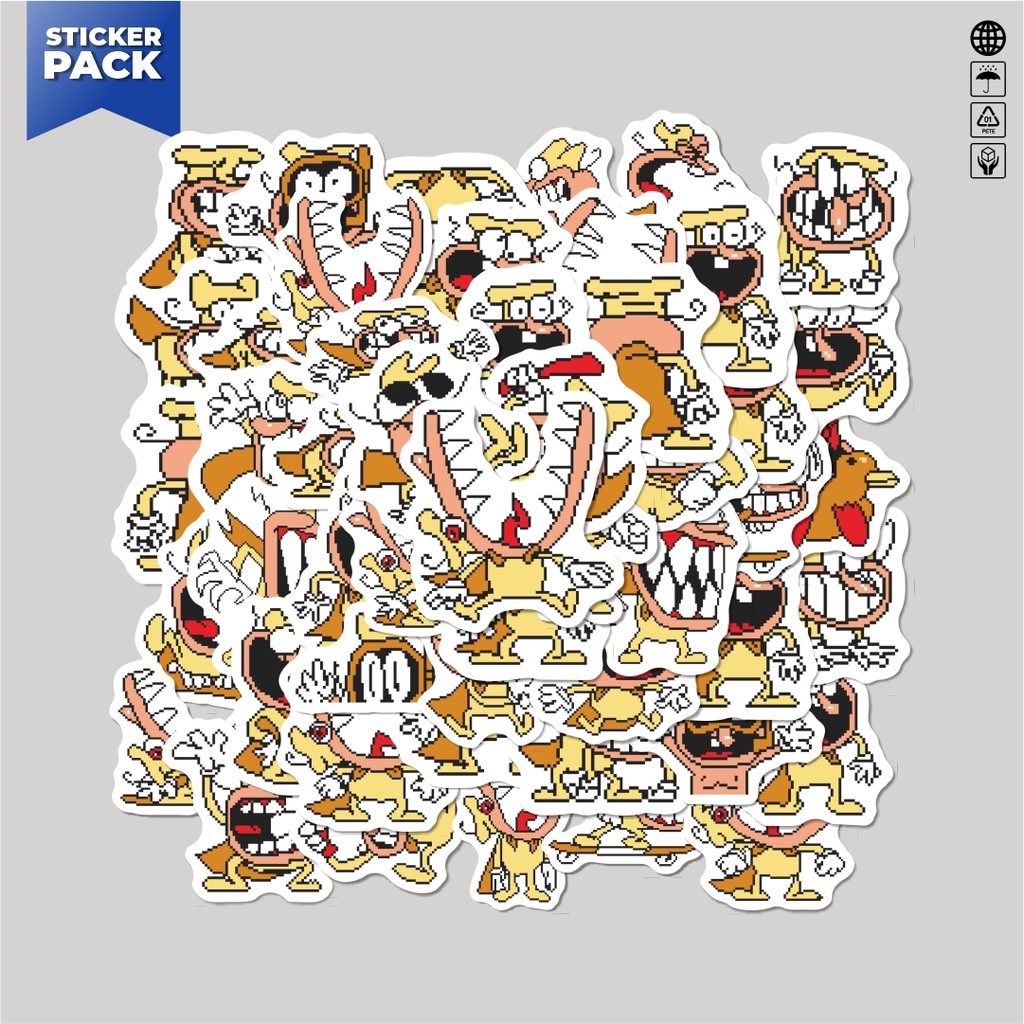 

[100PCS]Stiker Pack Stiker Pizza Tower V21 Aesthetic Vinyl Anti Air Dekorasi Sticker Laptop Buku Journal Koper Helm Casing HP Gitar Helm Skateboard
