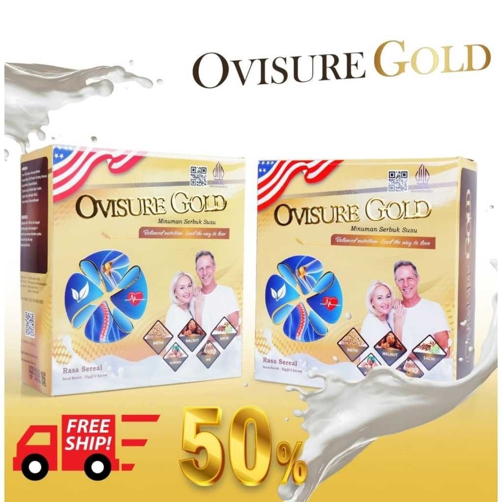 

Susu Ovisure Gold 1 Box 12 Sachet Asli 100% Original - Susu Herbal Mengatasi Masalah Pada Tulang Sendi Terbaik