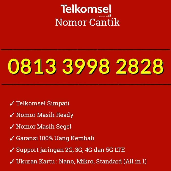 Special Kartu Perdana Nomor Cantik Telkomsel Simpati 0813 3998 2828