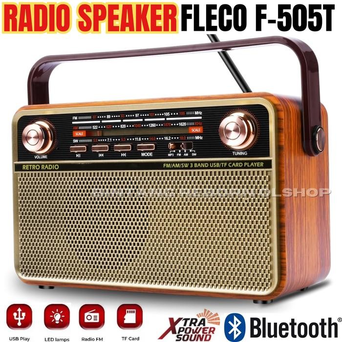 TERLARIS Radio Speaker FM/AM Portable FLECO F-3040 radio - Speaker Bluetooth Portable Radio Senter A