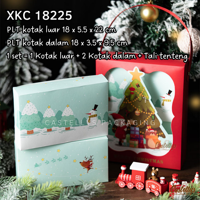 

Kotak Box Natal XKC 18225 Kue Kering Cookies Nastar Hampers Christmas