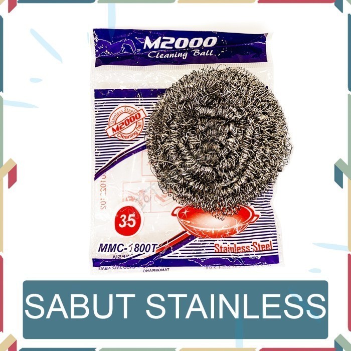LUXTON M2000 Sabut Stainless Kawat Cuci Piring Panci Ekonomis MMC1800T LionStar Plastik Berkualitas 
