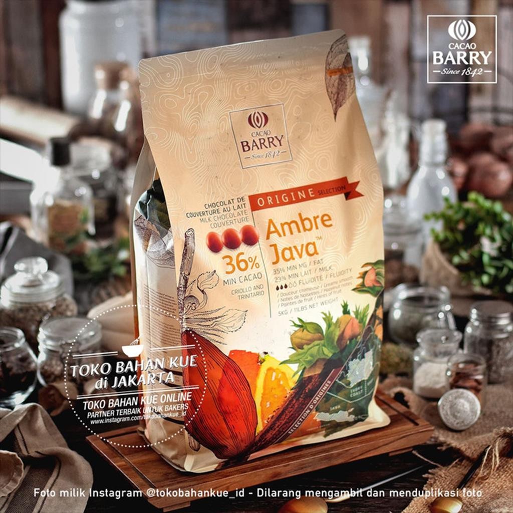 

Cacao Barry Callebaut Ambre Java 5kg Milk Couverture 36% Chocolate