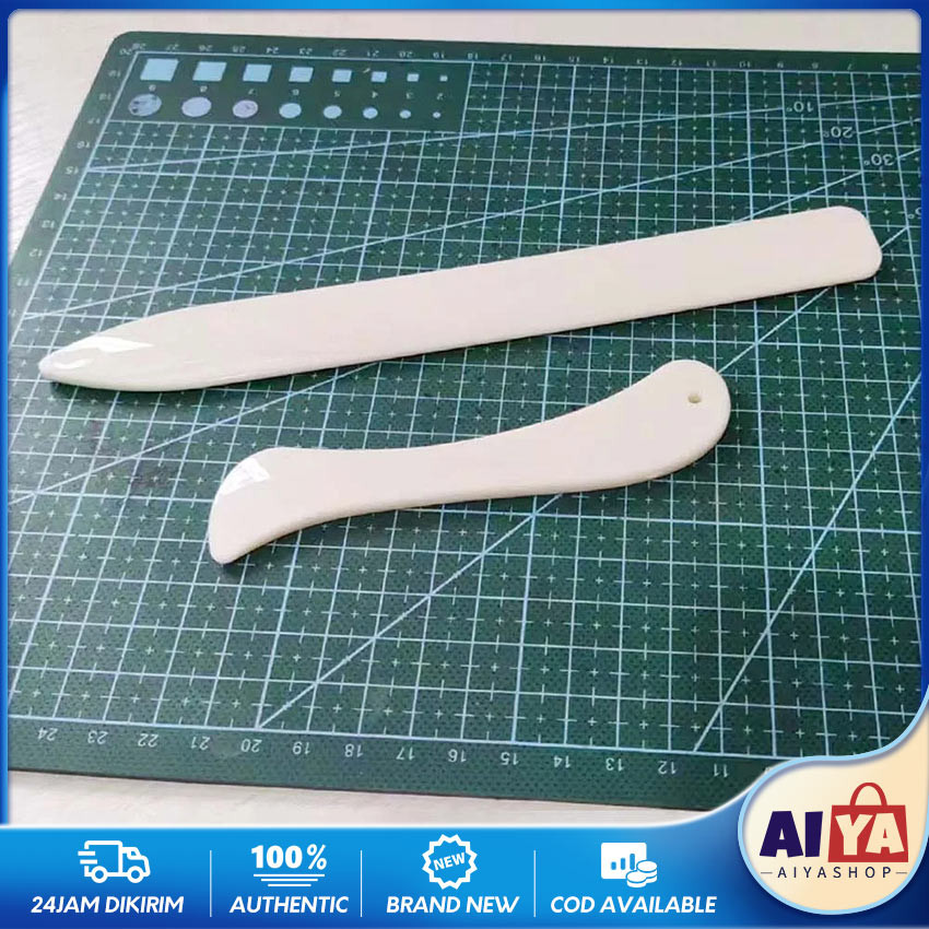 

2Pcs/Set Pelipat Kertas / Kulit / Bone Folder / Folding Bone / Paper / Leather Creaser Samoyed