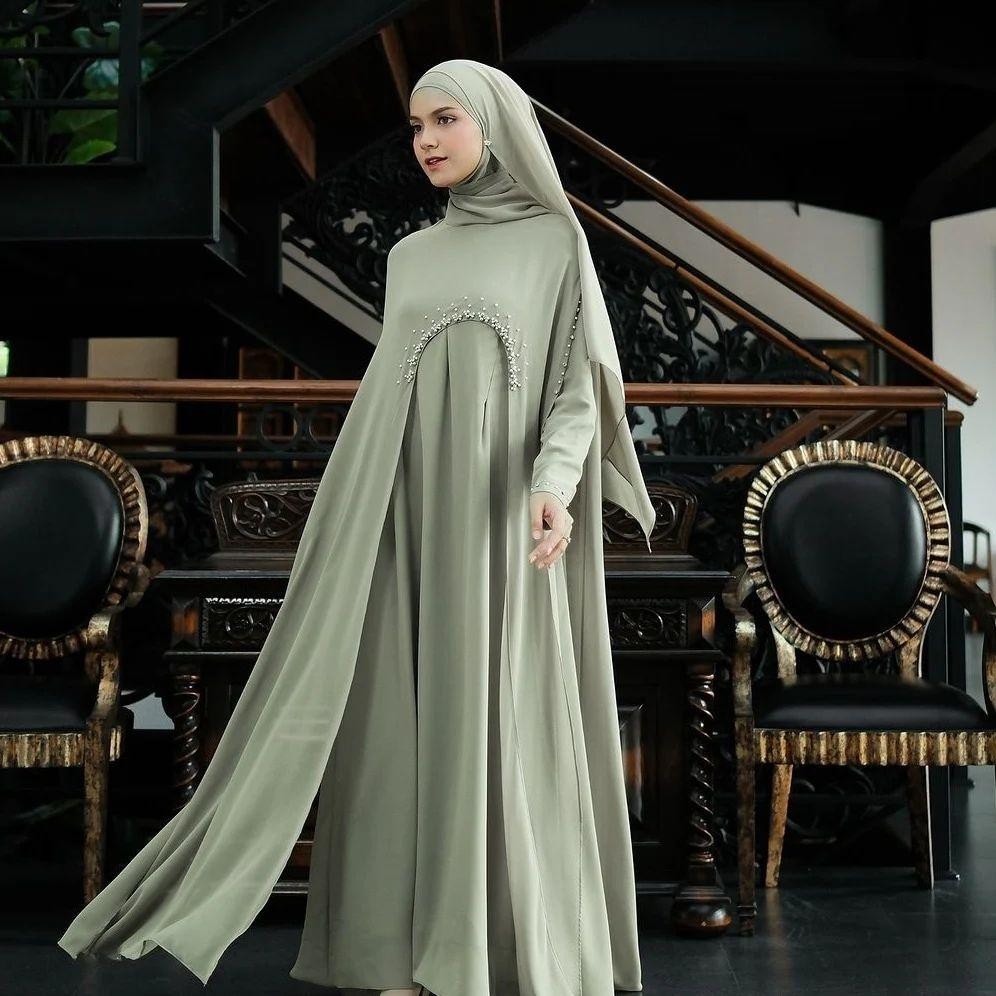 abaya hitam arabian LUNA ABAYA elegan simple turkey terbaru 2025 elegan