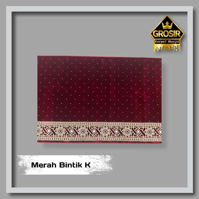 Karpet Masjid Al Aadil Tebal 15mm Meteran / Karpet Sajadah - Hijau Polos