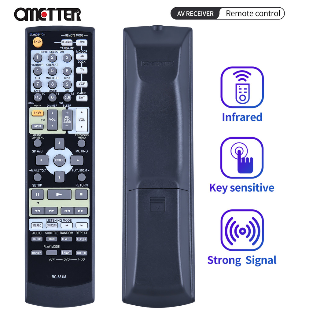 RC-681M For Onkyo Home Theater AV Receiver Remote Control HT-R550 HT-SR800 TX-SR505TX-SR575 TX-SR575