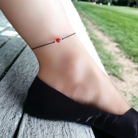 Gelang Kaki Model Batu Akik Merah