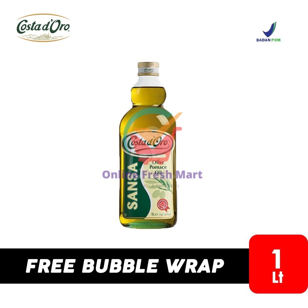 

Costa D'oro Pomace Olive Oil / Minyak Zaitun (Botol Kaca 1 Liter) - Online Frseh Mart Denpasar