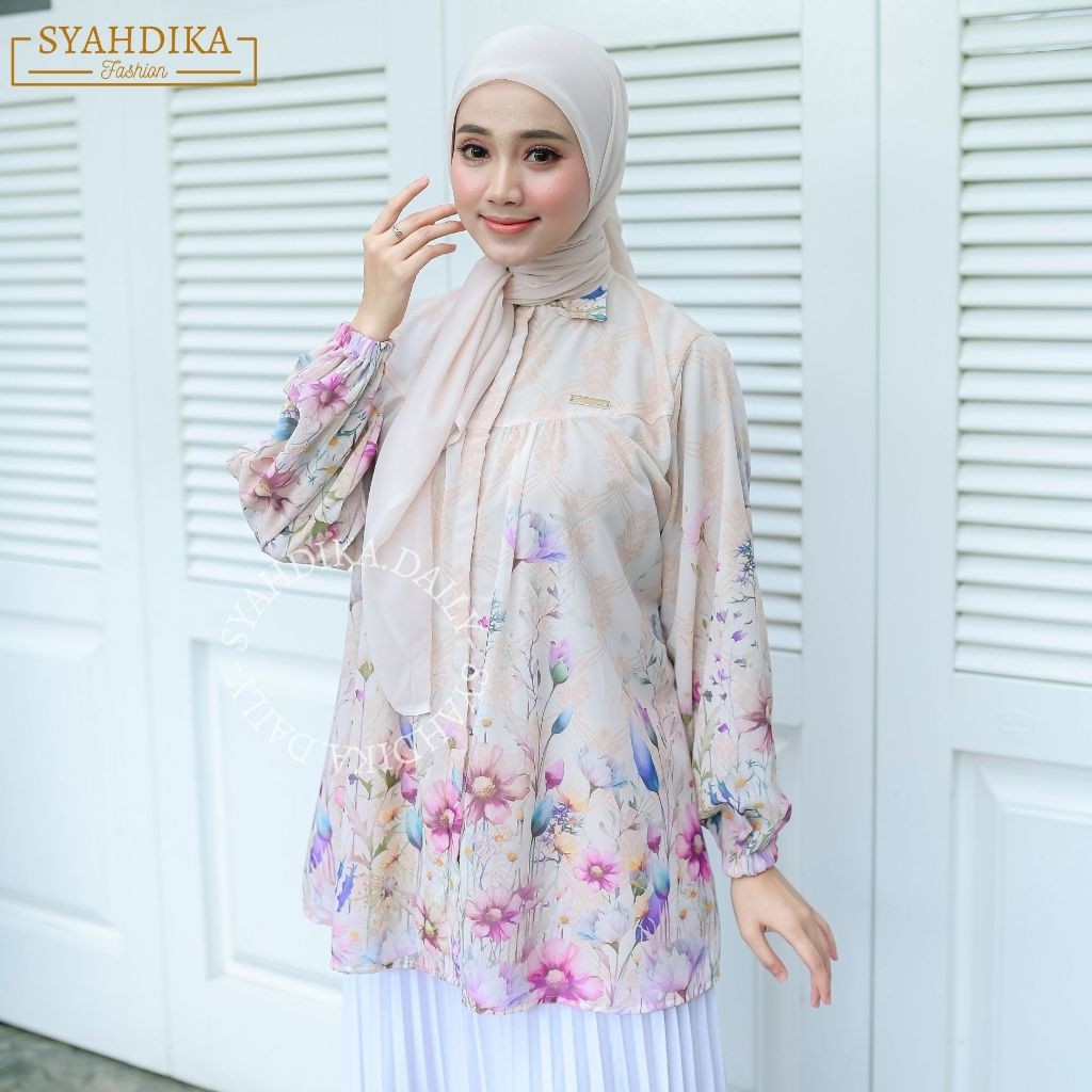 Syahnaz - Atasan Wanita isyana LD 110-120 CM Blus Ceruty Baby Doll
