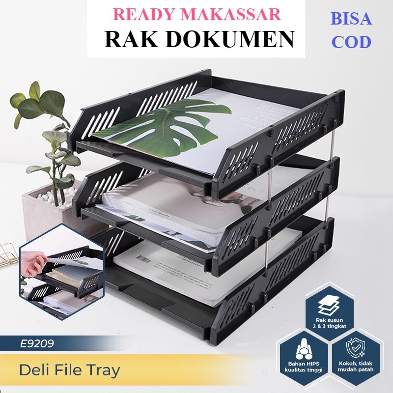 

serbaguna online - SUPER MURAH! File Tray / Rak File Susun Bahan Plastik 2 Tingkat / 3 Tingkat / RAK DOKUMEN / DOCUMENT TRAY