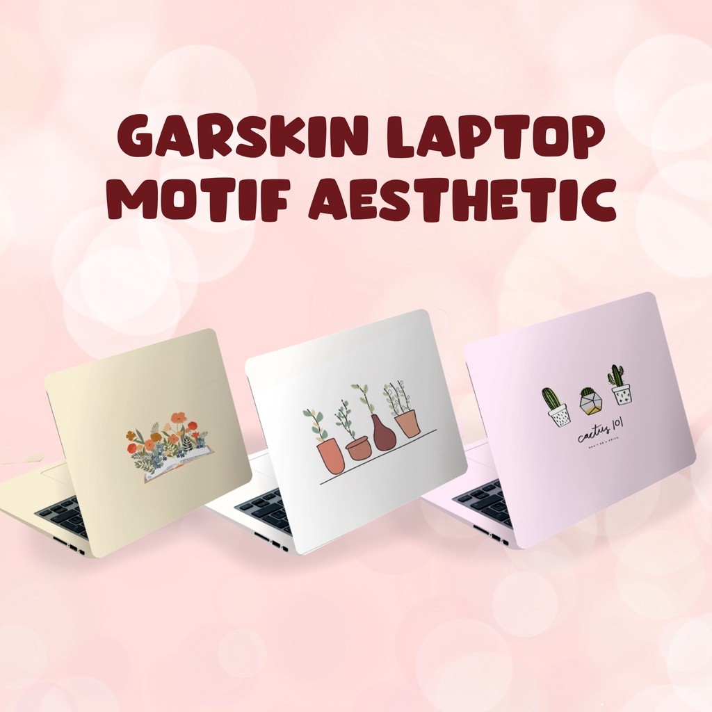 Sticker Laptop Aesthetic Cover Protector Notebook Skin Garskin Cute Minimalis Pelindung Laptop Lenov
