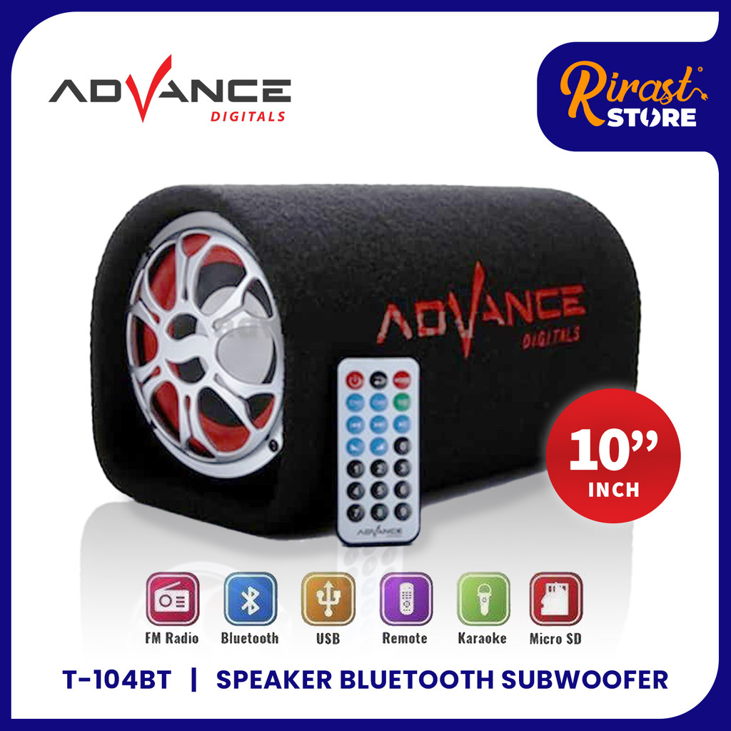 RIRAST- ADVANCE SPEAKER BLUETOOTH 10 INCH SUBWOOFER T-104 BT
