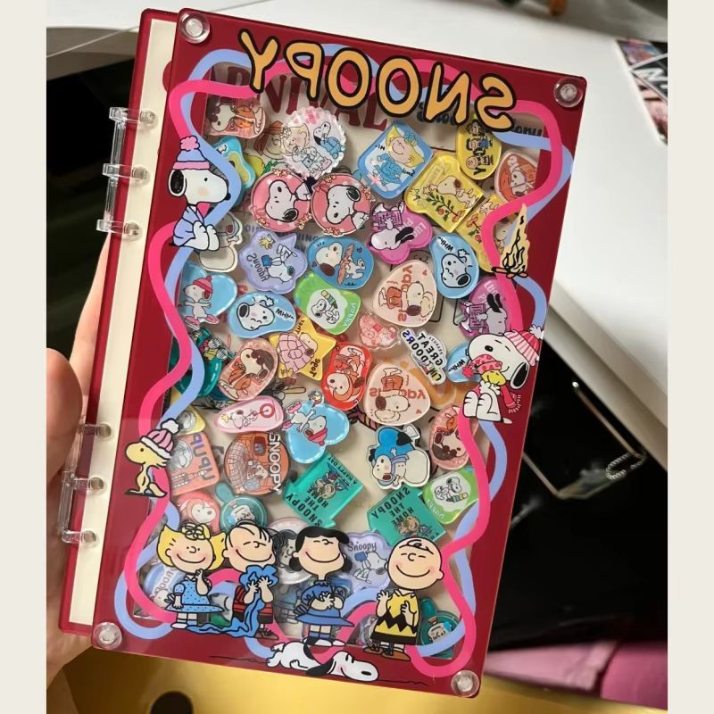 

New Snoopy Shake Acrylic Notebook Detachable Cartoon Interest Diy Notepad Surprise Friend Gift Student Stationery Wholesale