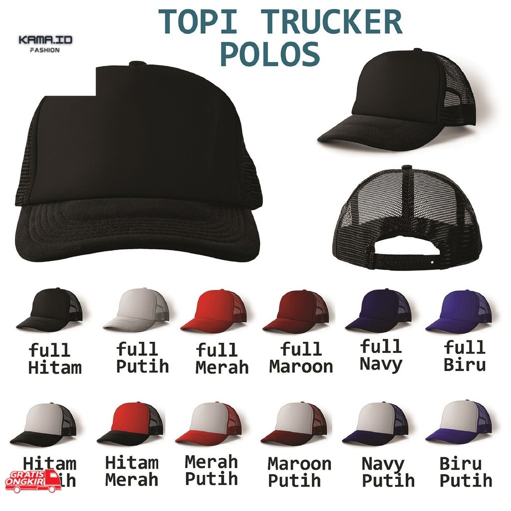 Topi Terkini / Topi polos jaring murah dewasa pria wanita