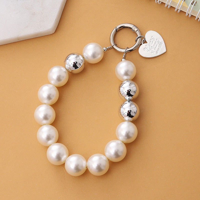 

Colorful Love Beaded Chain For IPhone Anti-Lost Bracelet For Samsung Mobile Phone Case Wrist Strap Car Keychain Cute Phone Charm