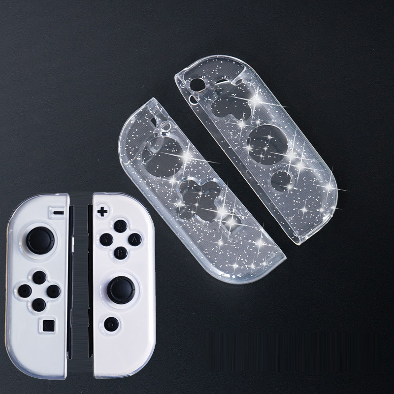 Transparent Bling Case Protective Cover Shell for Nintendo Switch NS Oled Joy-Con Glitter Crystal Ma