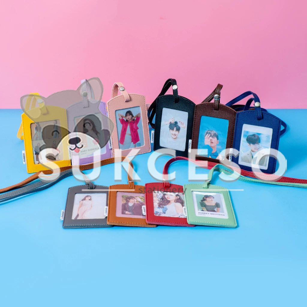 

Flashee ID Card Brooke Lanyard - Name Tag Leather Kulit Sintetis Premium