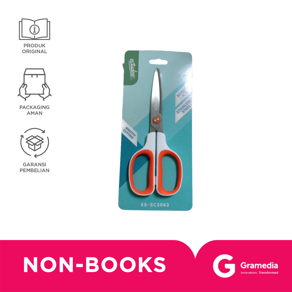 

Estudee Scissors 6.75` White Orange Es-Sc2063