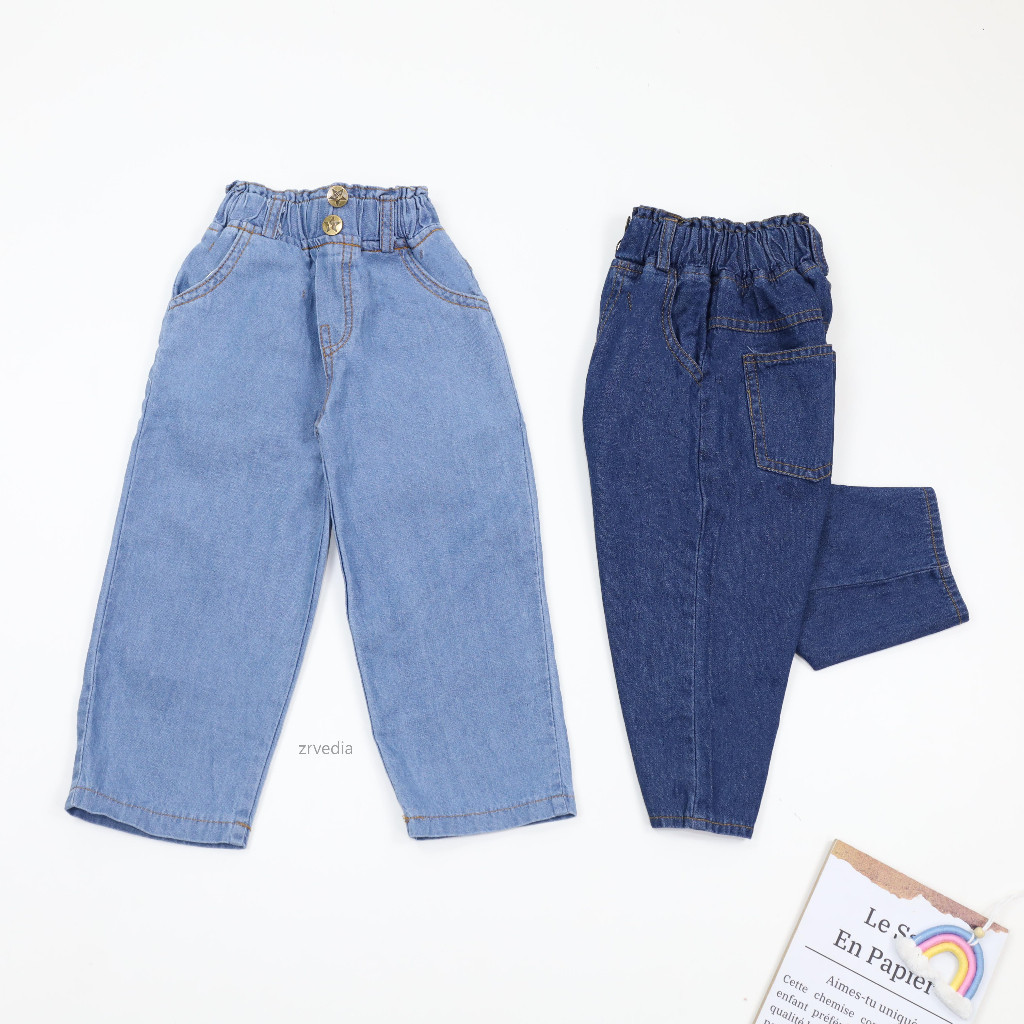 (1-5 Tahun) Anya Denim Highwaits Anak Perempuan / Celana Levis Panjang High Waist Anak Perempuan  Ji