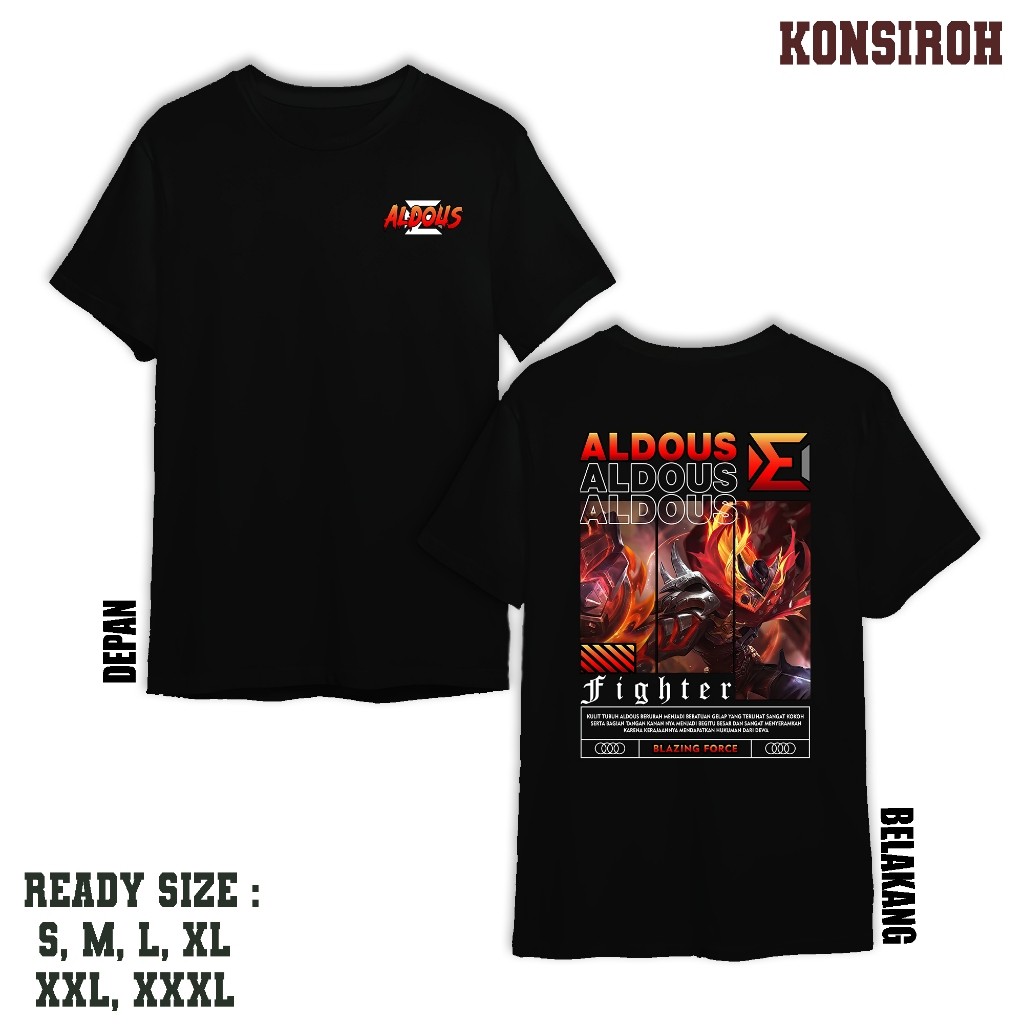 KAOS DEWASA - MOBILE LEGEND ALDOUS BLAZING FORCE - KAOS ALDOUS FIGHTERS  - KAOS PREMIUM DEWASA - BAJ