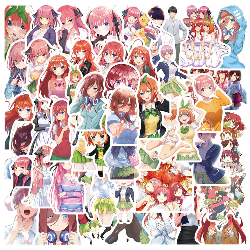 

50PCS Personalized Anime Five-quarter Bride Graffiti Sticker Diy Guitar Luggage Star Anime Sticker Waterproof