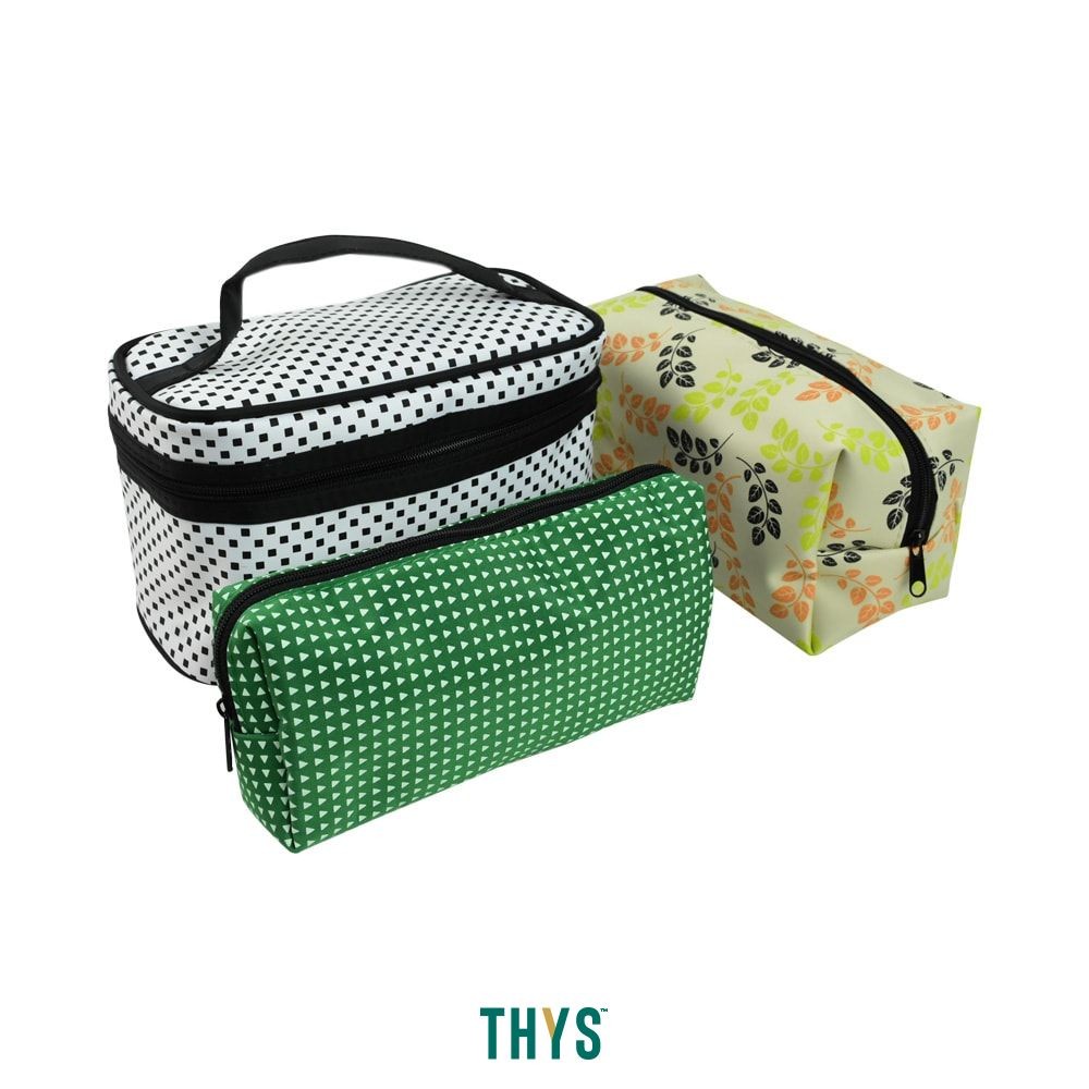 THYS Informa Tas Kosmetik Nsl7077 Set 4 pcs - Putih Makeup Bag Beauty Pouch Rias Cosmetic Case Organ