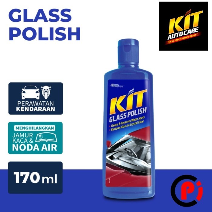 KIT Glass Polish Membersihkan Menghilangkan Obat Jamur dan Goresan Halus Kaca Mobil 170mL