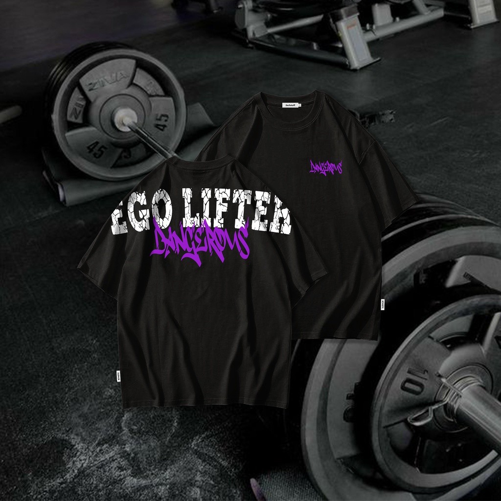【COD】 Gymrat X Sachstuff - Egolifter Tshirt Gym Series Oversize Tees T-shirt