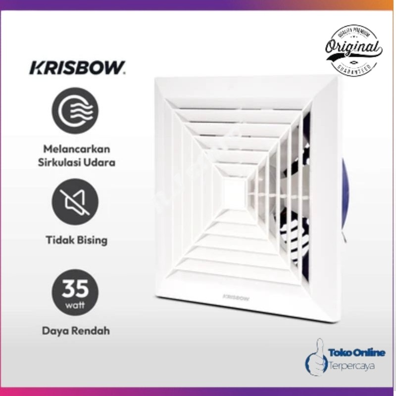 Krisbow 10 Inci Exhaust Fan Plafon/kipas hexos plafon/exhaust fan