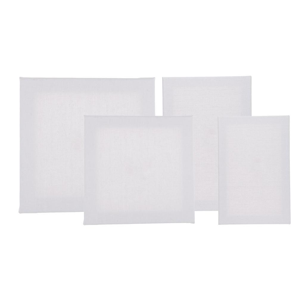 

2/3 White Blank Canvas Board Wooden Frame For Oil Acrylic Painting