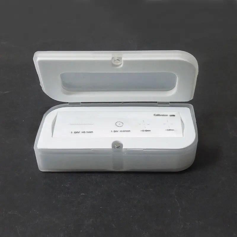 DIV 0.01mm Microscope Stage Micrometer Glass Calibration Slide 4 Scales Freeship