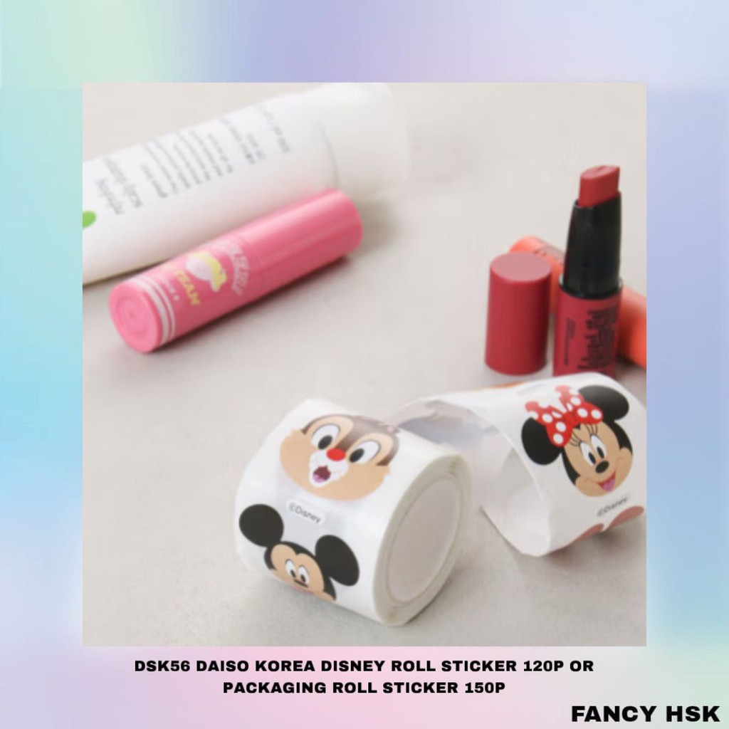 

KOREA DAISO ROLL STICKER DISNEY 120P OR THANKYOU 150P DSK56
