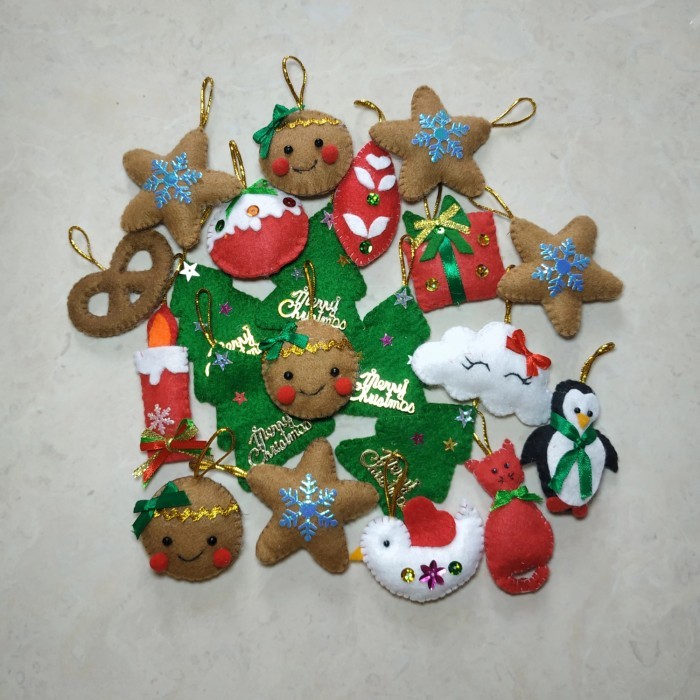 

Hiasan pohon natal flanel satuan - Ginger