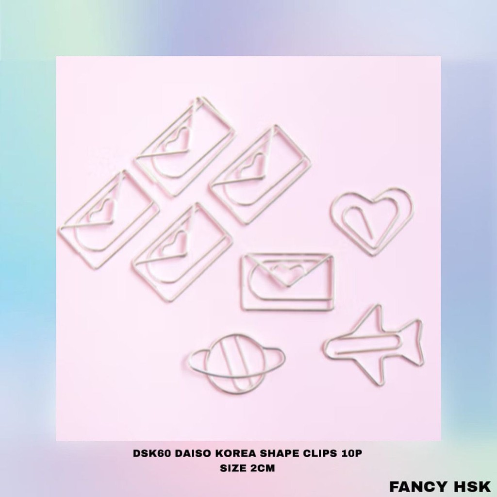 

DAISO KOREA SHAPE CLIPS 10P OR DESIGN CLIPS 3P