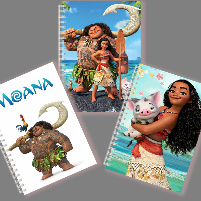 

A5 Spiral Notebook Disney Cartoon Moana Vaiana Princess Dress COSPLAY Note Book Writing Memo Journal Kids Stationery Girl Gifts