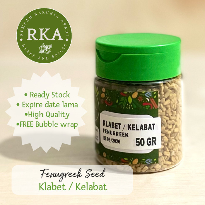 

Klabet / Kelabat 25 gr / Methi seed 25gr / Fenugreek Seed 25 gr