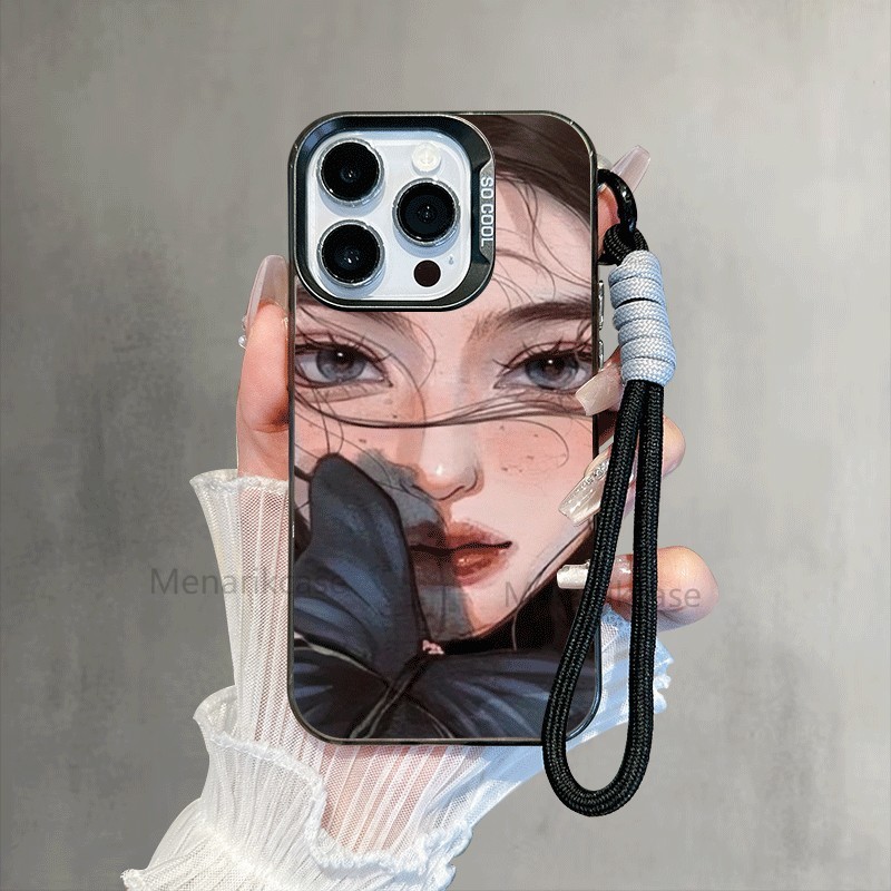 Unik Black Case Hp Aesthetic Casing OPPO A60 A15 A35 A16 A16K A17 A8 A31 A18 A38 A3S A5 A12E A33 A54