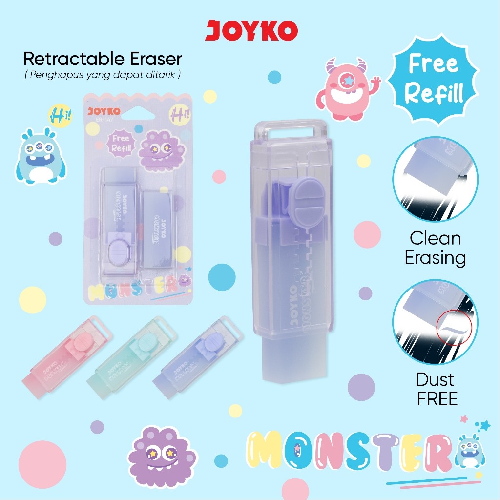 

SLIDING ERASER JOYKO ER-147 HI MONSTER | PENGHAPUS JOYKO ER-147 HI MONSTER