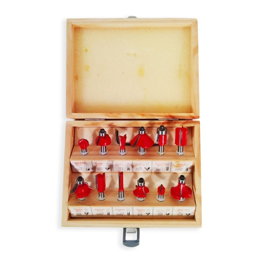 SKY 15 Router Bits Set 12 PCS MATA ROUTER SET PROFIL KAYU