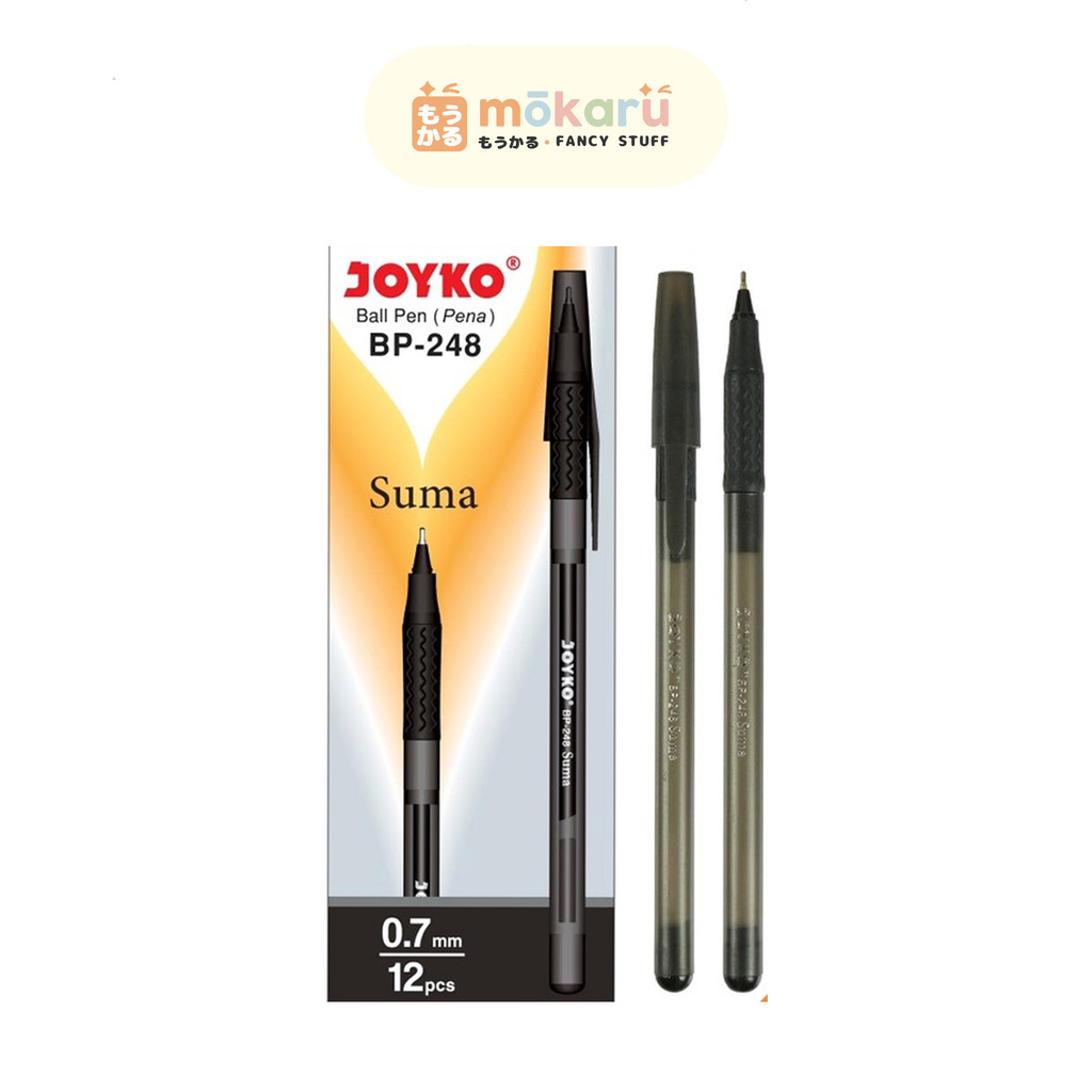 

DIJUAL LUSINAN Joyko Pulpen BP-248 Suma Black 0.7mm Ballpoint Pena Hitam Murah Berkualitas