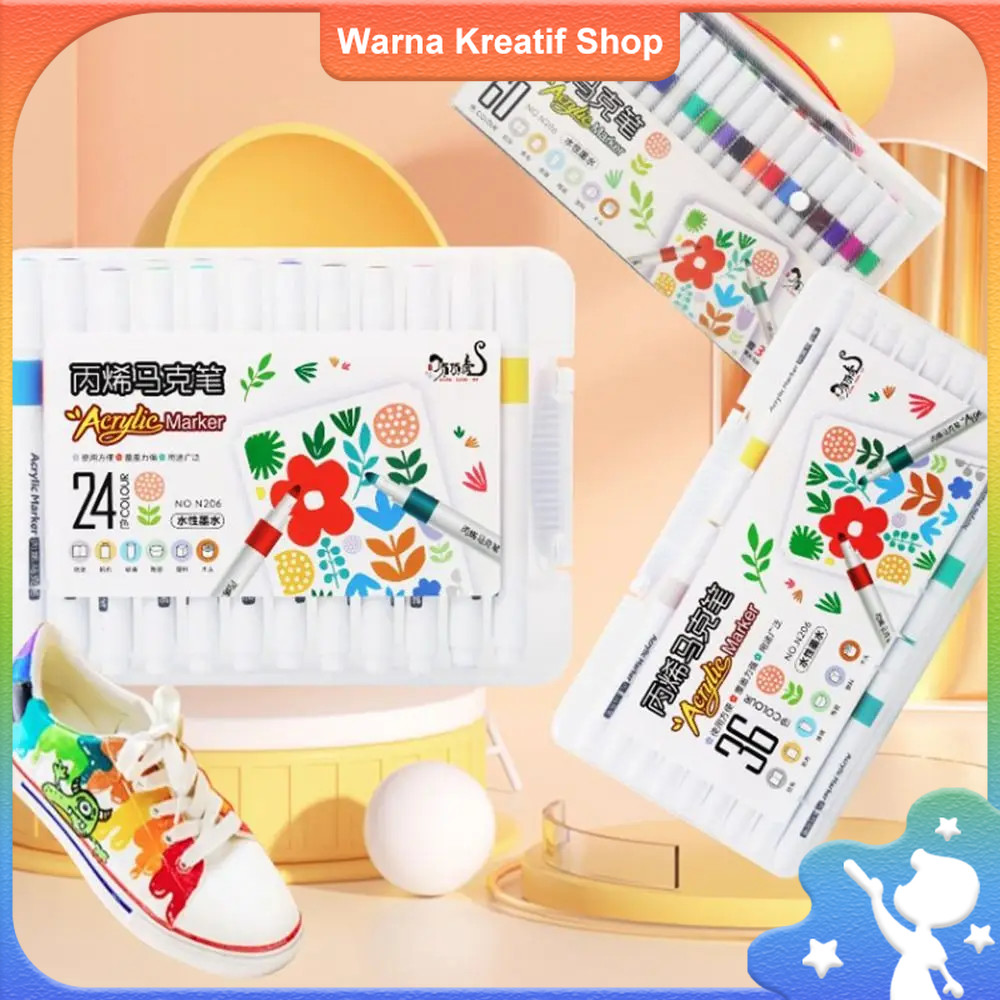

Tahan Air 36/48 Warna Penggaris Akrilik Menggambar Menggambar Seni Lukis Penarik Graffiti DIY Kerajinan